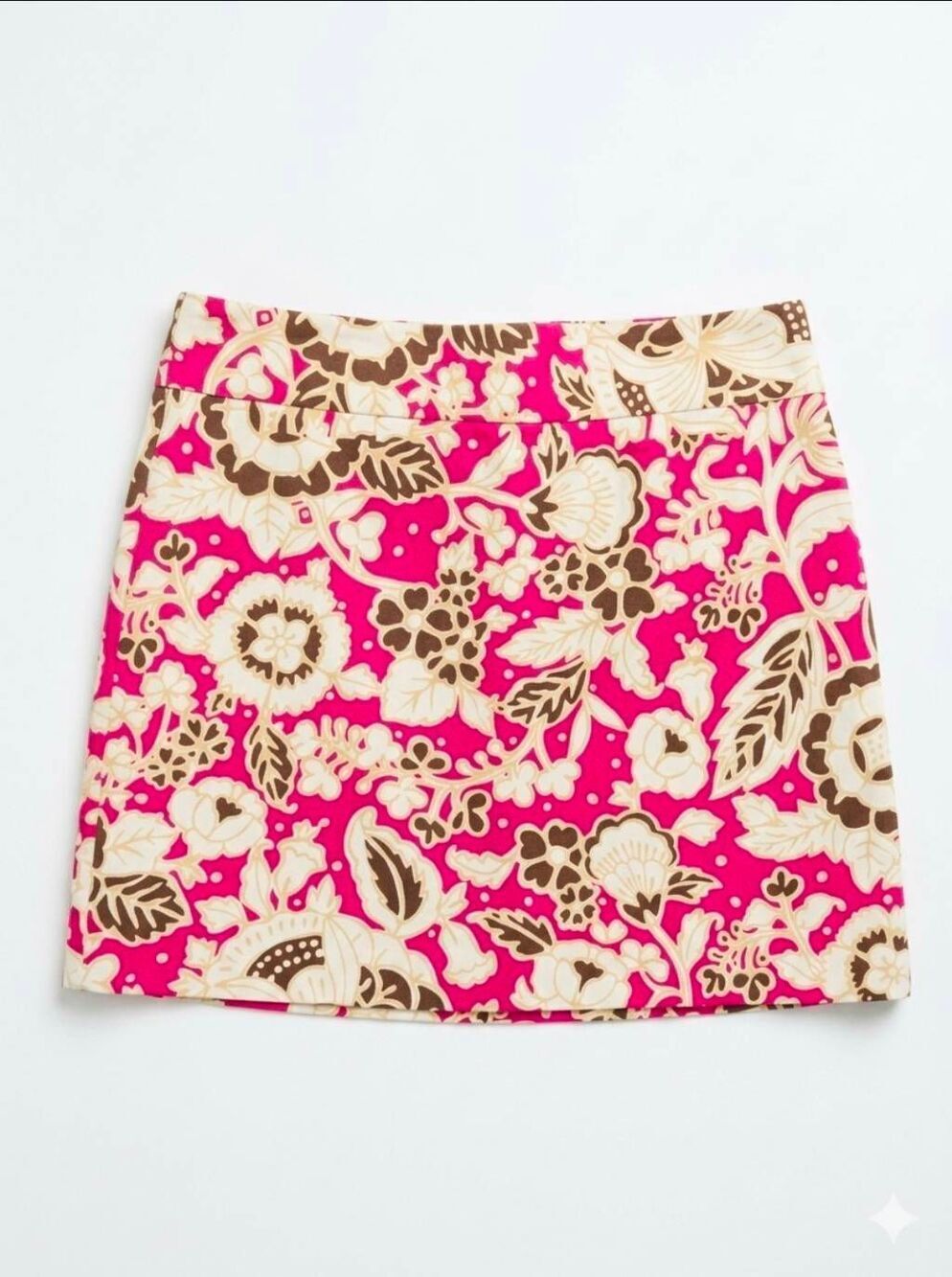 🔹️J. Crew Pink & Cream Floral Print Mini Skirt Size 6
